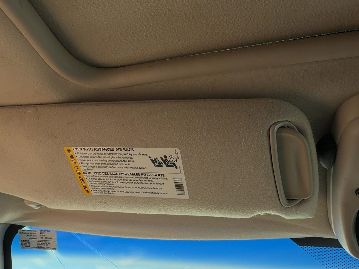 2005 Suburban 1500 Sun Visor