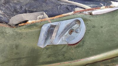 1953 Chevy Bel Air 150 Sedan Driver Left Rear Door Latch Striker Oem