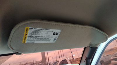 2003-2014 Chevy Express Van Passenger Right Sun Visor Oem Gray 93W 84054691