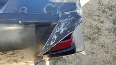 1987-1990 Chevy Camaro Driver Left Rear Spoiler End Cap Oem Black 10065173