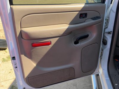 04-07 Silverado 2500 Driver Left Rear Door Trim Panel With Switches Back Tan 52D