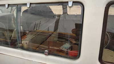 1971-1977 Dodge Van B200 Driver Left Rear Quarter Glass Back Side Window Oem