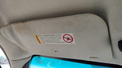 1999 Cadillac Seville Driver Left Sun Visor Oem Tan 503