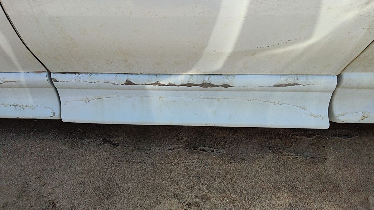 2007 Chevy Uplander Driver Left Rear Lower Moulding From Door Oem Back White 50U