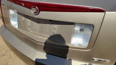 03-07 Cts License Plate Trim Surround Panel Oem Tail Trunk Finish Sand Storm 61U