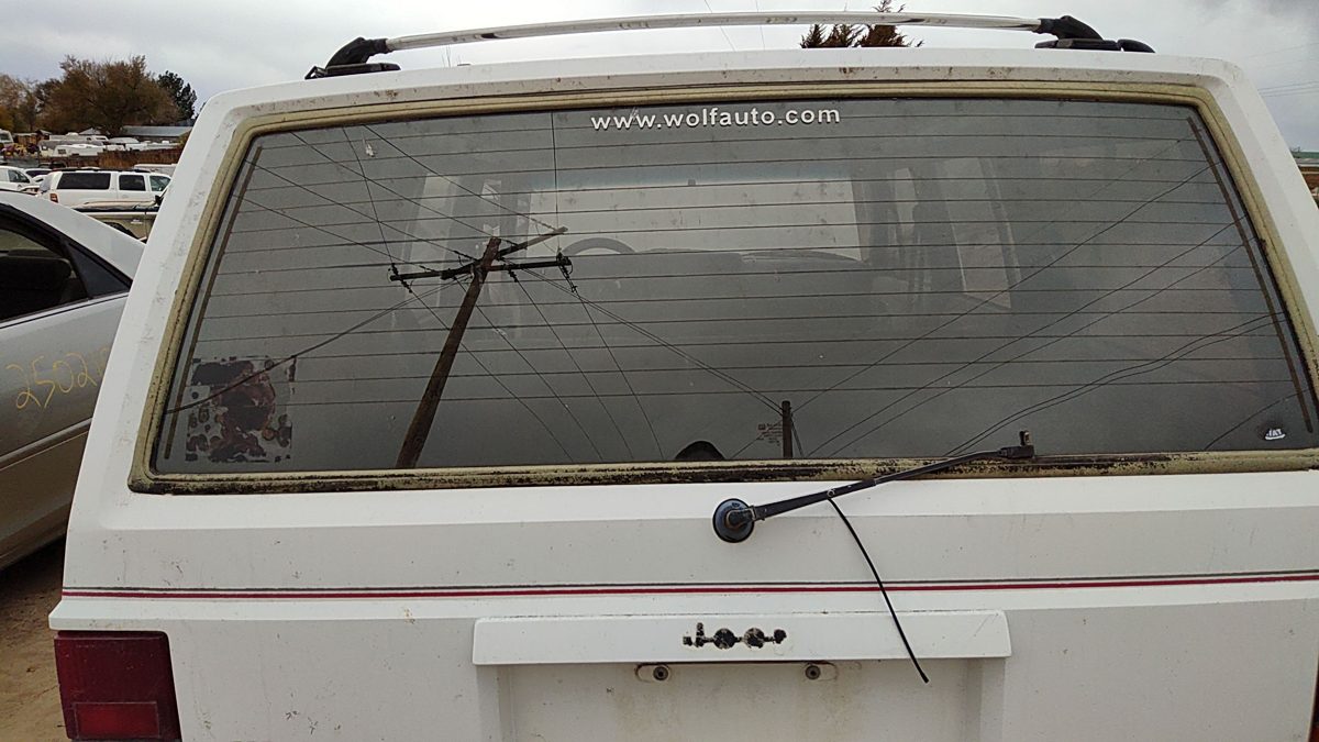 1984-1996 Jeep Cherokee Back Glass Rear Window Oem 55134742