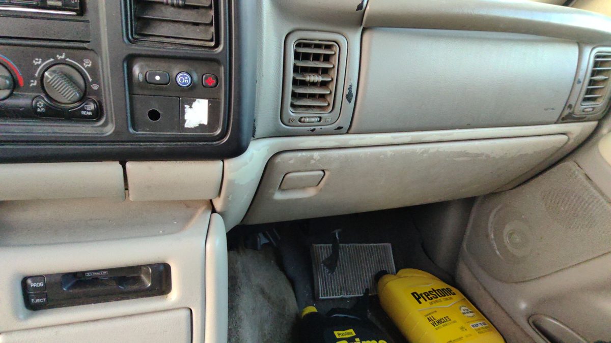 00-02 Chevy Suburban Glove Box Assembly Complete Door With Latch 922 Light Gray