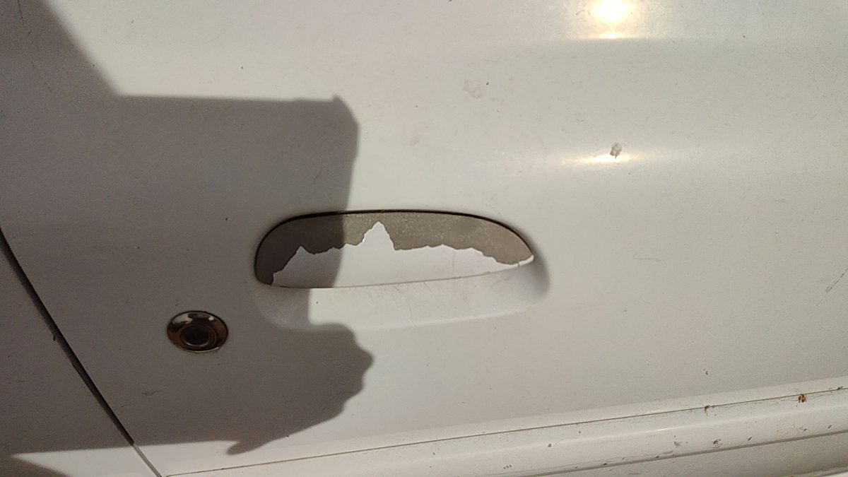 2000-2002 Kia Rio Passenger Right Front Outside Door Handle Oem White