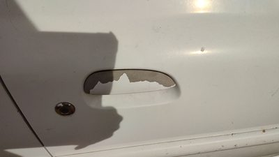 2000-2002 Kia Rio Passenger Right Front Outside Door Handle Oem White
