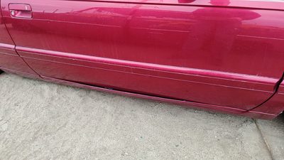 95-02 Eldorado Passenger Right Front Upper Moulding Door Trim Crimson Red 86U