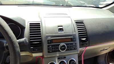07-09 Nissan Sentra Trim Bezel Around Radio Surround Dash Panel Oem Charcoal W