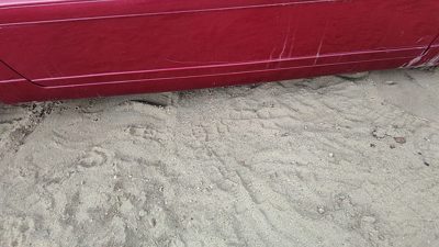 95-02 Eldorado Driver Left Front Lower Moulding From Door Trim Crimson Red 86U