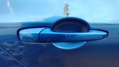 2004-2009 Mazda 3 Passenger Right Rear Outside Door Handle Back 27B Winning Blue