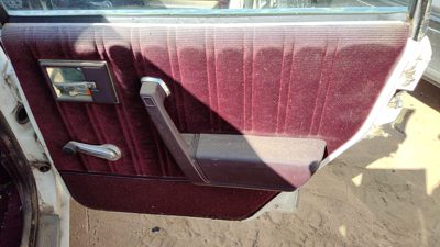 1987 Olds Ciera Passenger Right Rear Door Trim Panel With Switches Back Red
