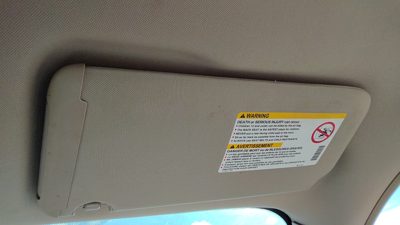 2004-2012 Chevy New Style Malibu Passenger Right Sun Visor Oem Neutral 52E