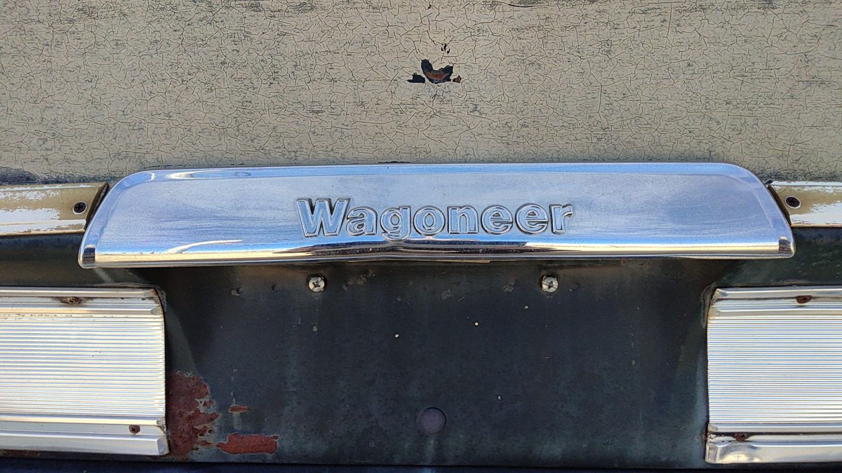 1984 Jeep Grand Wagoneer License Plate Trim Chrome Panel Oem Tail Gate Finish