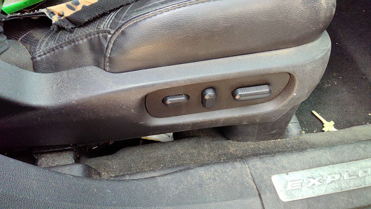 14 Ford Explorer Passenger Right Side Power Seat Switch With Trim Panel Black Cw