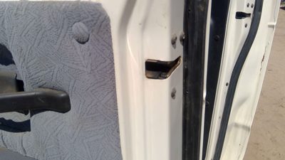 92-14 Van E150 Passenger Right Rear Door Latch With Rods/Cables Assembly Back