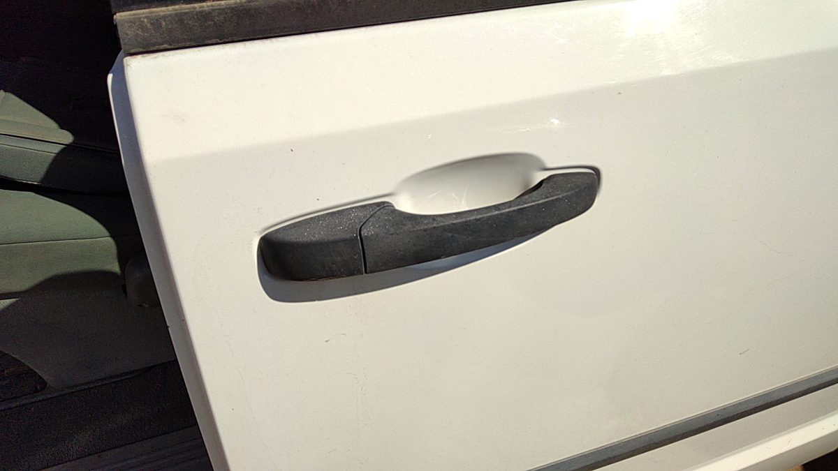 08-20 Dodge Grand Caravan Driver Left Rear Outside Door Handle Back White Pw1