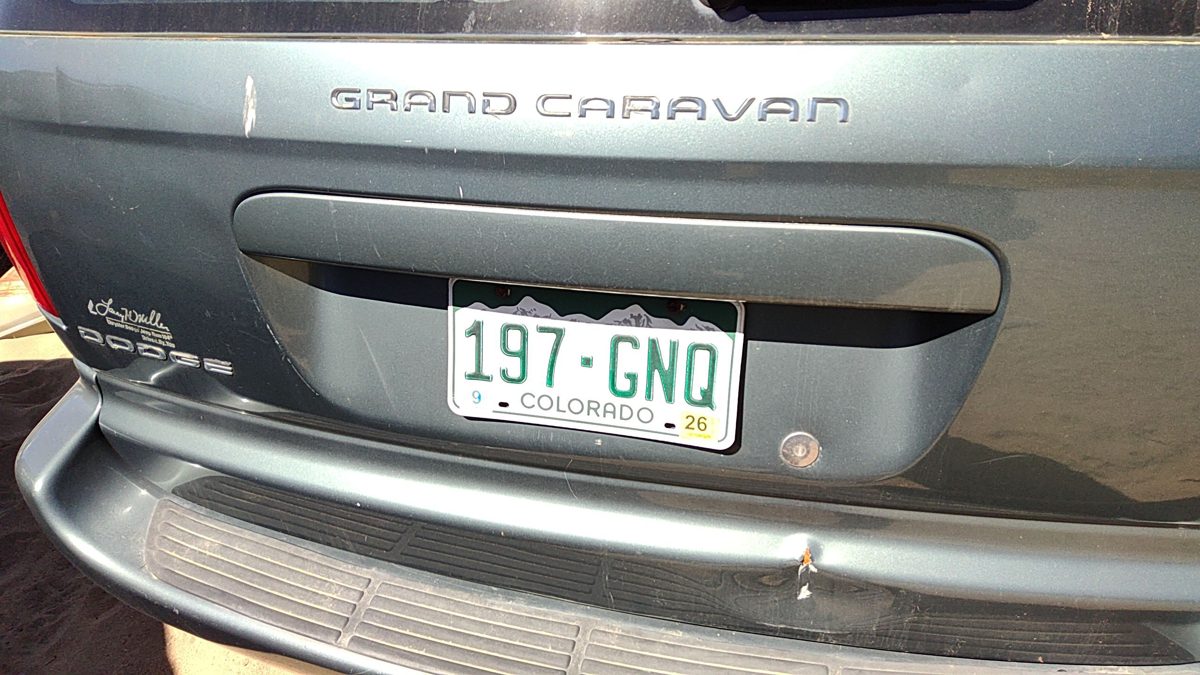 07 Caravan License Plate Trim Surround Panel Oem Tail Trunk Finish Magnesium Ppk