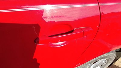 2007-2016 Chevy Impala Driver Left Rear Outside Door Handle Oem Back Red 74U