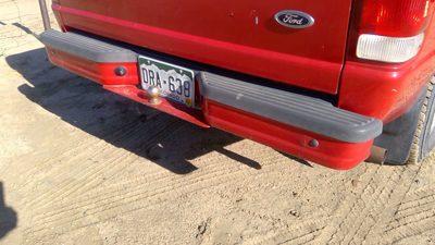 1993-2011 Ford Ranger Rear Step Bumper With Brackets Oem Red Yl5z17906ja