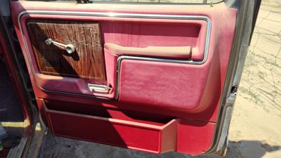 1983 Ford F150 Passenger Right Front Inside Door Trim Panel Red