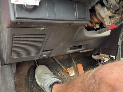 1988 Toyota Corolla FX Lower Dash Under Column Knee Bolster Trim Panel Gray OEM