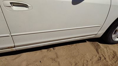 03 Altima Passenger Right Front Moulding From Door Oem Trim Strip White Qx3