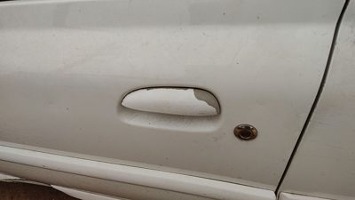 2000-2002 Kia Rio Driver Left Front Outside Door Handle Oem White 0K30c59410xx
