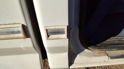 1995 Ford F150 Passenger Right Cab Corner Moulding Trim Chrome Oem