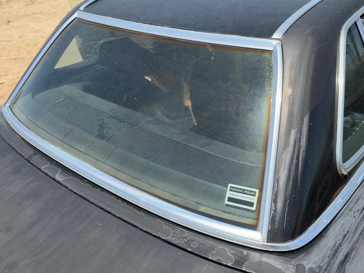1980 Mercedes 450SL 107 Chrome Trim Around Back Glass OEM Black Roadster