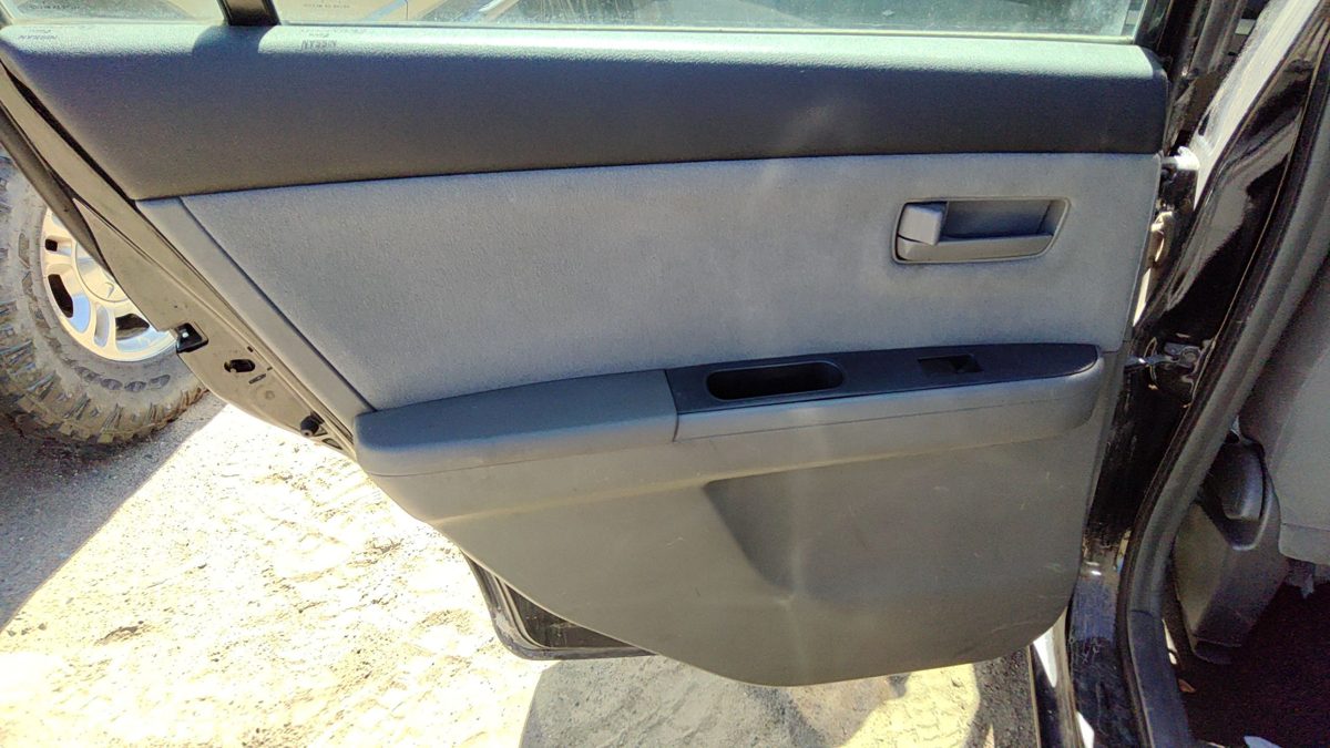 07-09 Sentra Driver Left Rear Door Trim Panel With Switches Back Charcoal W