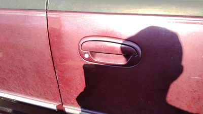 1997-02 Ford Expedition Passenger Right Front Outside Door Handle Oem Maroon Jl