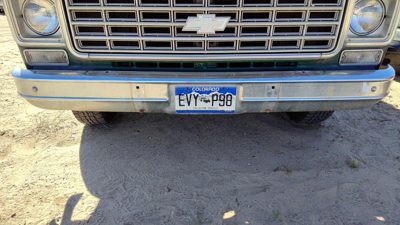 1973-1980 Silverado C10 Front Bumper Assembly With Brackets Oem Chrome 00361552