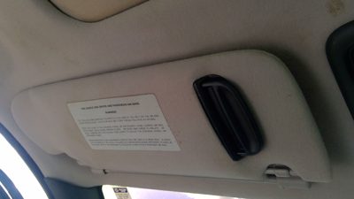 1994 Chrysler LHS Driver Left Sun Visor Complete Assembly Set OEM Gray 2 piece
