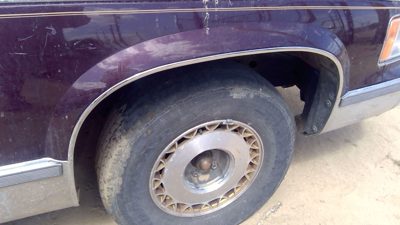 93 Cadillac Fleetwood Passenger Right Front Chrome Wheel Moulding Trim Flare Oem