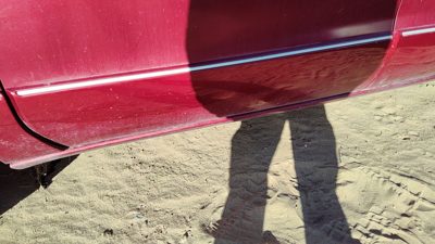 1996 Olds 88 Driver Left Front Moulding From Door Oem Trim Strip Red