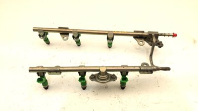 2013-16 Nissan Pathfinder Complete Fuel Rail With Injectors Set Loaded Oem 3.5L