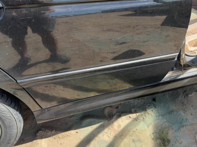 01-03 Bmw 530I Passenger Right Rear Moulding From Door Oem Back Trim Strip Black