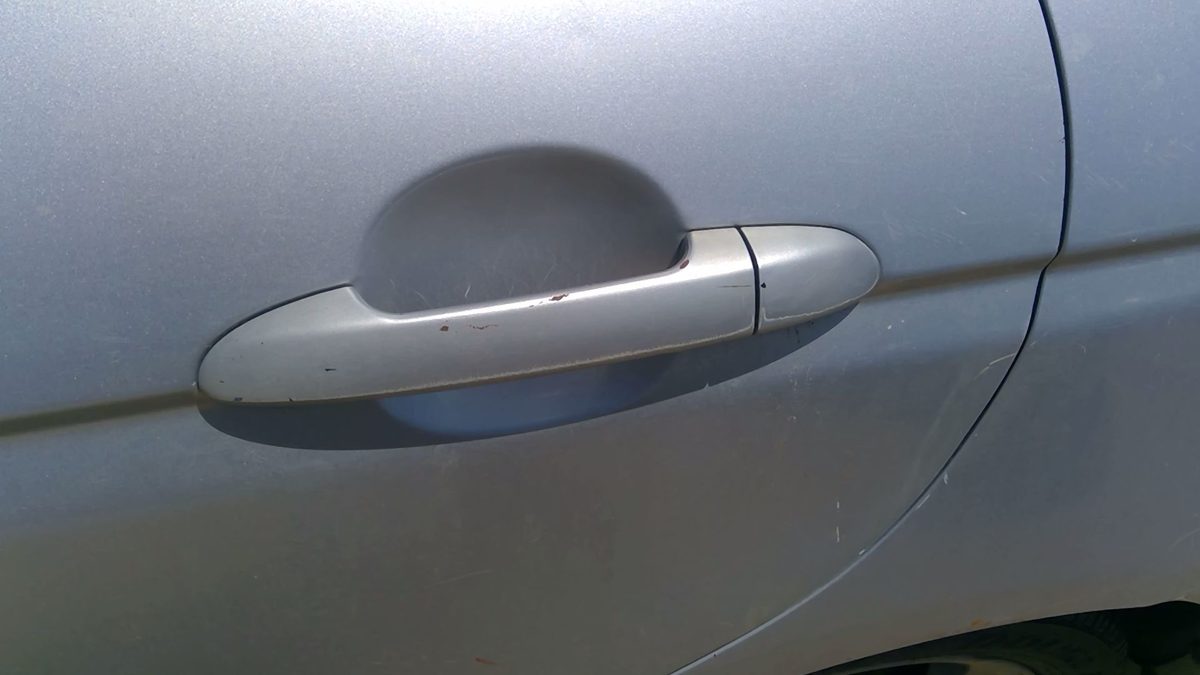 2004-2009 Kia Spectra Driver Left Rear Outside Door Handle Back Lever Silver 6C