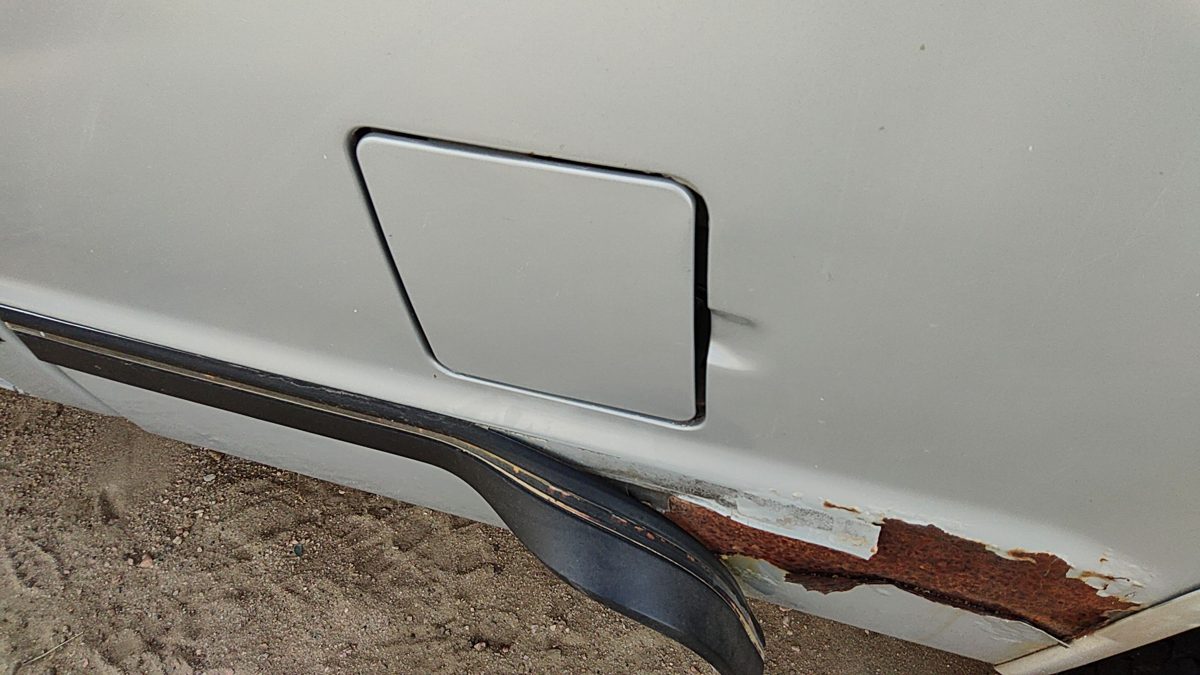 1982-1993 Chevy S10 Pickup Fuel Tank Door With Hinge Gas Lid Oem Filler Gray