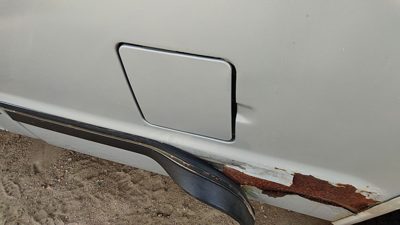 1982-1993 Chevy S10 Pickup Fuel Tank Door With Hinge Gas Lid Oem Filler Gray