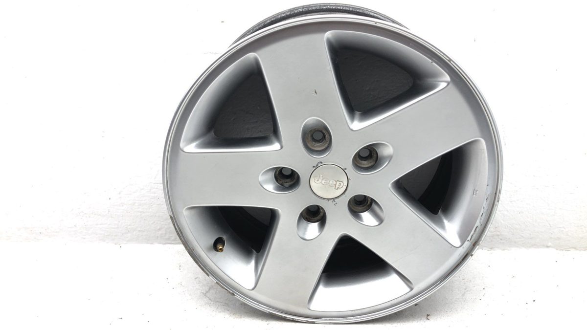 07-18 Jeep Wrangler 17 Aluminum Wheel Factory Rim 5 Spoke Silver Painted Color