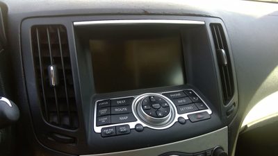 2007-2008 Infiniti G35 Trim Bezel Around Radio Surround Dash Panel Oem Black