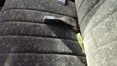 82-93 Chevy S10 Pickup Driver Left Front Seat Belt Buckle Receiver Oem Dark Gray
