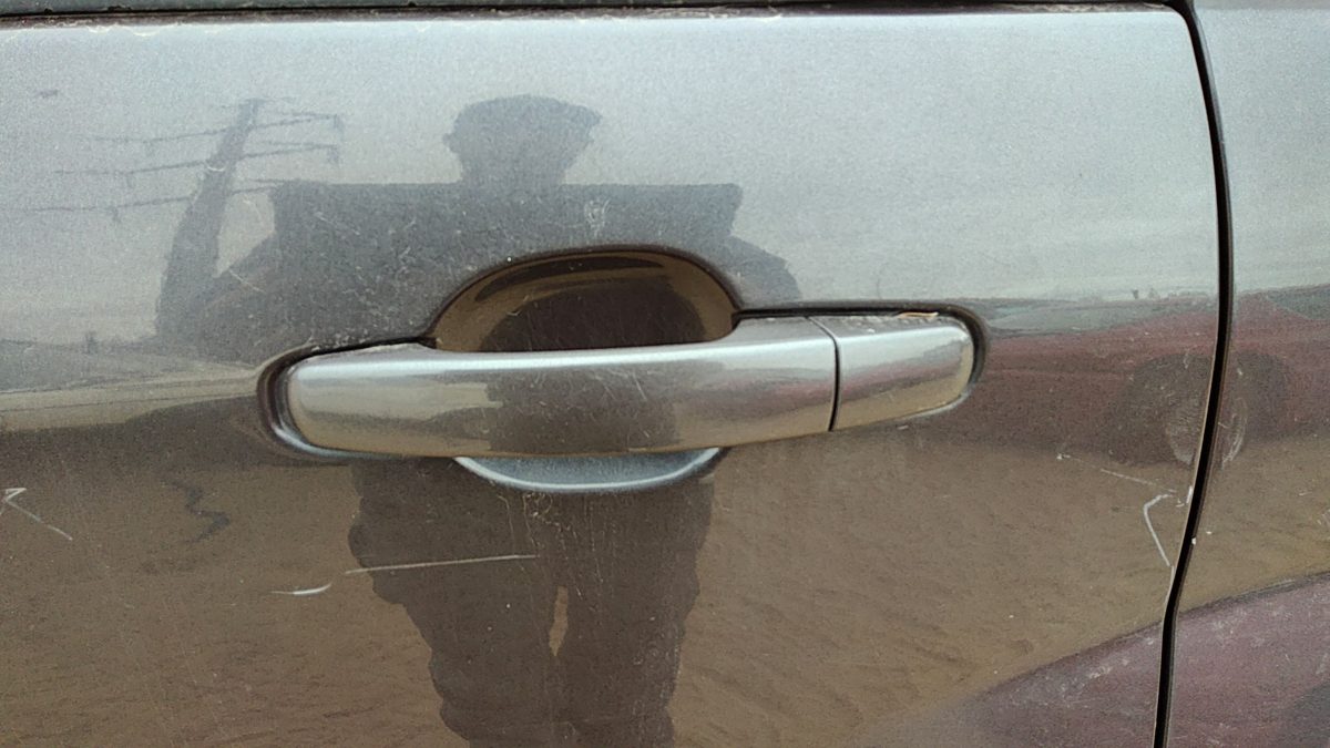 05-09 Chevy Equinox Driver Left Rear Outside Door Handle Back Granite Gray 44U