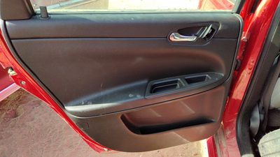 09-16 Chevy Impala Driver Left Rear Door Trim Panel With Switches Back Ebony 19C