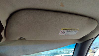 1998 Ram 1500 Passenger Right Sun Visor Oem Gray