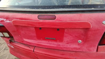 1994-1997 Ford Aspire License Plate Trim Surround Panel Tail Trunk Finish Red